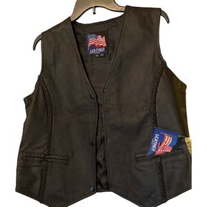 Leather USA 100% leather vest size 2XL unisex NWT